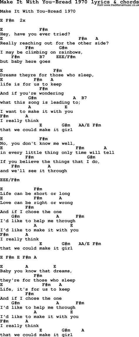 make it with you ukulele chords|make it with you Ukulele by Bread .